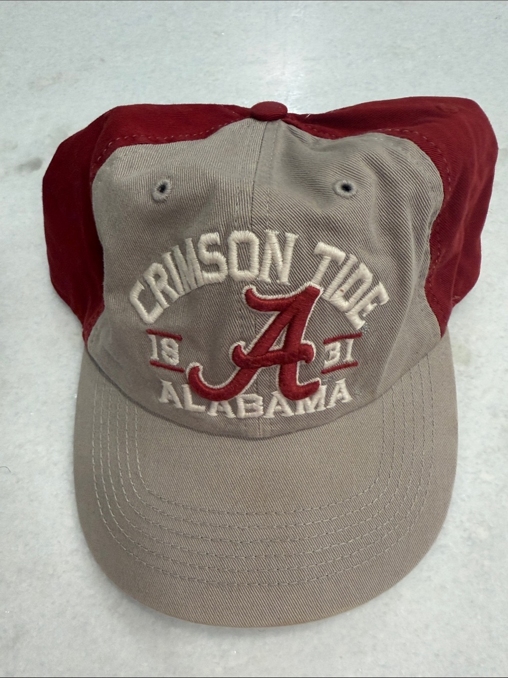 Alabama Crimson Tide Two-Tone Red and Tan Baseball Cap